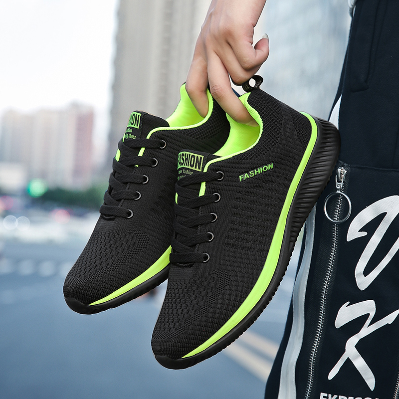 أحذية رياضية YRZL للرجال أحذية - مراجعة Knit Fabric Lace Up Sneakers وسعره