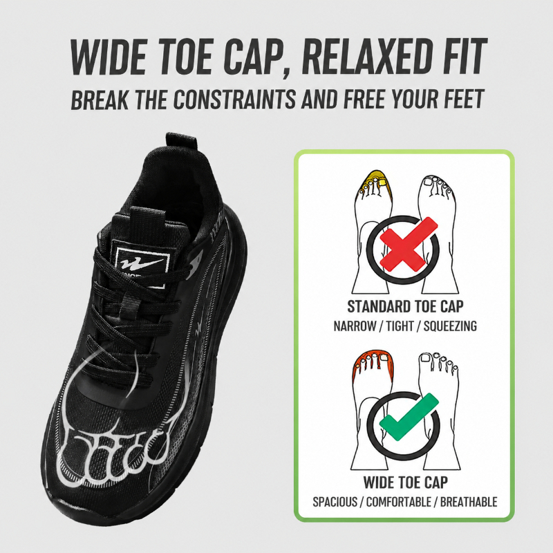 أحذية رياضية رجالية من دبل ستا - مراجعة Wide Toe Box Running Sneakers وسعره